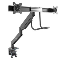 StarTech.com Double bras pour écran - 2 ports USB 3.0 - Support bureau pour 2 moniteurs - Réglage hauteurs synchronisé