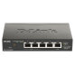 D-Link DGS-1100-05PDV2 commutateur réseau Géré Gigabit Ethernet (10/100/1000) Connexion Ethernet, supportant l'alimentation via ce port (PoE) Noir