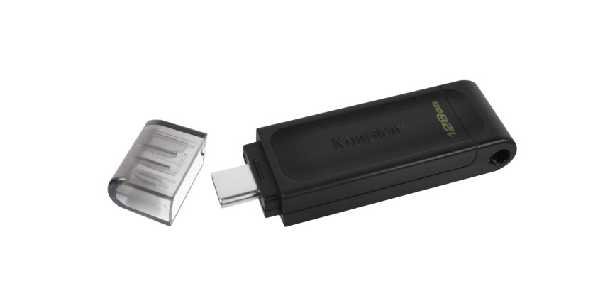 Kingston clé USB DataTraveler 70  128 Go Usb 3.2 (USB-C) Noir