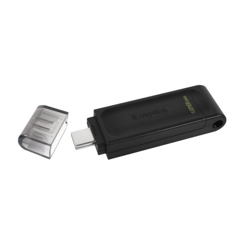 Kingston clé USB DataTraveler 70  128 Go Usb 3.2 (USB-C) Noir