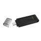Kingston clé USB DataTraveler 70  128 Go Usb 3.2 (USB-C) Noir