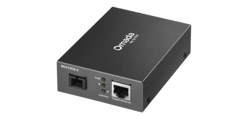 TP-Link Omada MC212CS-2 convertisseur de support réseau 1000 Mbit/s 1550 nm Monomode Noir