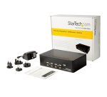 StarTech.com Switch KVM double affichage DisplayPort 4K 60 Hz à 4 ports avec hub USB 2.0 intégré