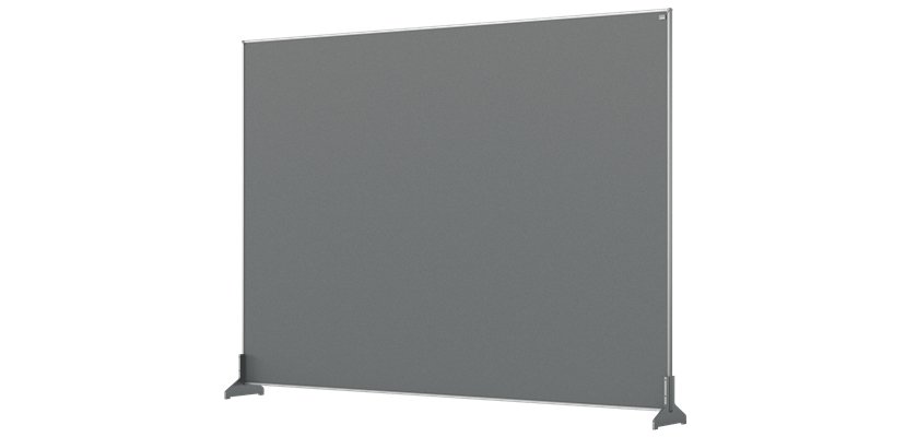 Separateur  bureau nobo en tissu 1400x1000mm coloris     gris
