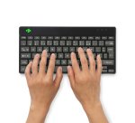 R-Go Tools Clavier ergonomique R-Go Compact Break, clavier compact avec logiciel de pause,AZERTY (FR), Bluetooth, noir