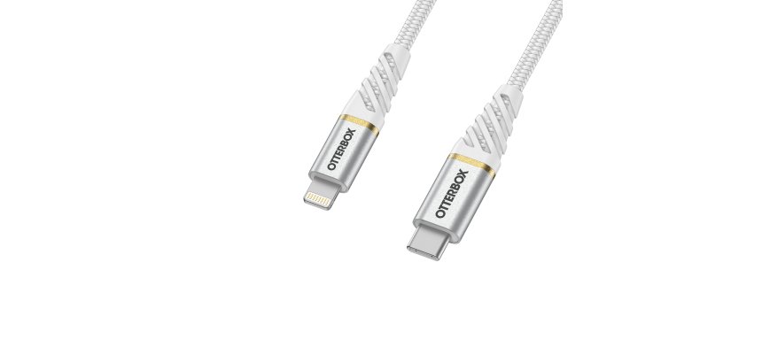 OtterBox Premium Cable USB C-Lightning 1M USB-PD, Cloud Sky White