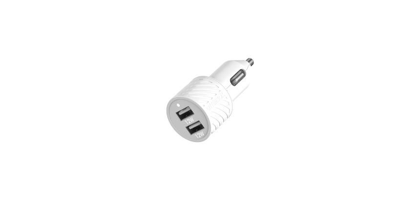 OtterBox Car Charger 24W – 2 X USB A 12W, Cloud Dream White