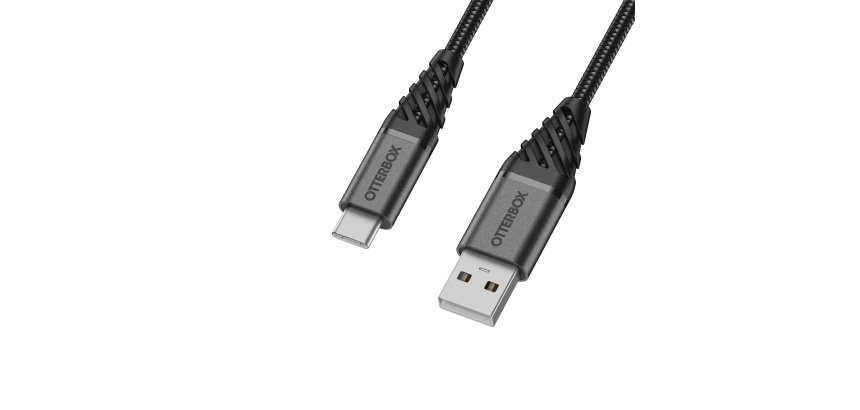 OtterBox Premium Cable USB A-C 2M, noir