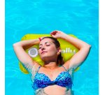 Celly Poolpillow Mono portable speaker White, Yellow 3 W