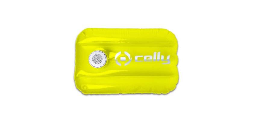 Celly Poolpillow Mono portable speaker White, Yellow 3 W