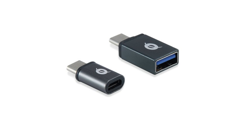 Conceptronic DONN04G USB-C to USB A/MicroB OTG Adapter 2-Pack, 10Gbps (C-A), 480Mbps (C-MicroUSB)