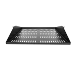 StarTech.com Étagère Rack 19 pouces 2U - Plateau Rackable Universel Ventilé - Étagère Baie de Brassage - Étagère Cantilever Rack 19" - Capacité 91kg - Rangement Rack Informatique - Profondeur 50cm (20"), Noir