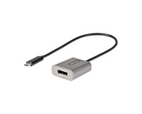 StarTech.com USB C naar DisplayPort Adapter - 8K/4K 60Hz USB-C naar DisplayPort 1.4 Adapter Dongle - USB Type-C naar DP Monitor Video Converter - Werkt met Thunderbolt 3 - 30cm Vaste Kabel