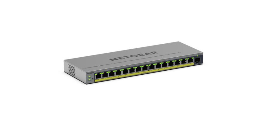 NETGEAR GS116EPP Géré L2/L3 Gigabit Ethernet (10/100/1000) Connexion Ethernet, supportant l'alimentation via ce port (PoE) Gris