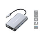 Conceptronic DONN21G laptop dock/port replicator Wired USB 3.2 Gen 1 (3.1 Gen 1) Type-C Grey