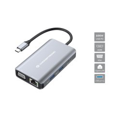 Conceptronic DONN21G laptop dock/port replicator Wired USB 3.2 Gen 1 (3.1 Gen 1) Type-C Grey