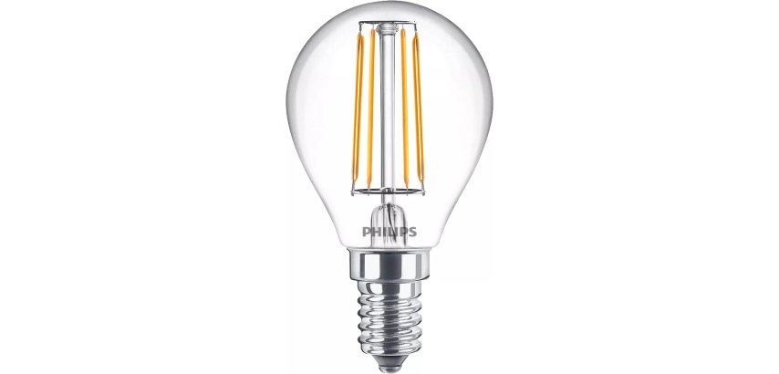 Philips Lampadina candela trasparente a filamento 40 W P45 E14