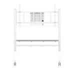 Neomounts FL50-575WH1 Support au sol mobile pour écran 65-115" - installation rapide - TÜV