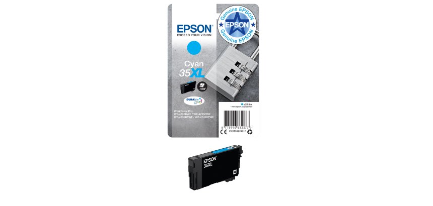 Epson Padlock 35XL DURABrite Ultra Single Cyan Ink
