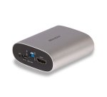 Lindy 38368 convertidor de audio Negro, Plata