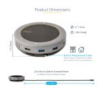 StarTech.com USB-C Speakerphone Docking Station, Mini Portable Conference Speaker and Audio Dock, USB-C to VGA/4K HDMI, 2x USB-A Hub, Mic/Speaker, Teams/Zoom/Softphone Speakerphone