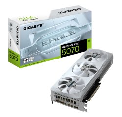 GIGABYTE GeForce RTX 5070 EAGLE OC ICE SFF 12G Graphics Card - 12GB GDDR7, 192bit, PCI-E 5.0, 2587 MHz Core Clock, 3 x DP 2.1a, 1 x HDMI 2.1b, NVIDIA DLSS 4, GV-N5070EAGLEOC ICE-12GD