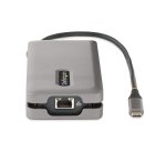 StarTech.com USB-C Multiport Adapter, 4K 60Hz HDMI/DP, 3-Port USB Hub, 100W Power Delivery Pass-Through, GbE, Travel Docking Station met Charging, Mini Dock, 30cm Wrap-Around Kabel