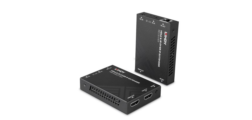 Lindy 38398 extensor audio/video Transmisor y receptor de señales AV Negro