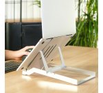 R-Go Tools Support pour ordinateur portable R-Go Riser Basic, support pour ordinateur portable pliable et réglable, aluminium