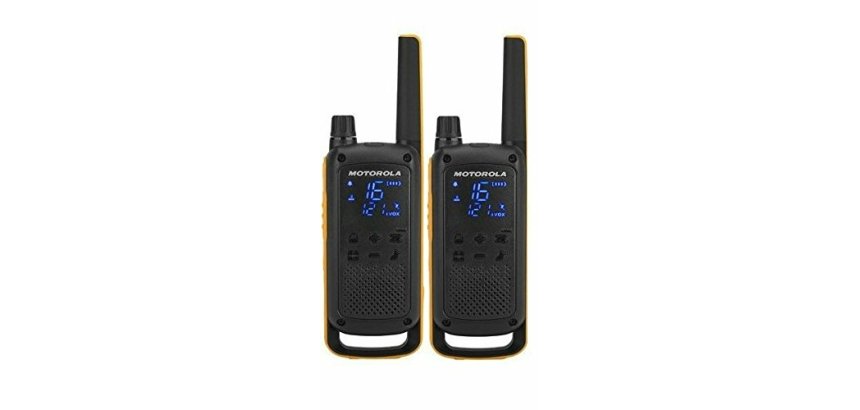 Walkie Talkie Motorola Talkabout T82 Extreme Twin Pack two-way radios 16 canales Negro, Naranja