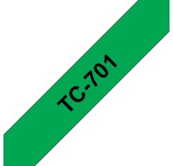 Brother TC-701 ruban d'étiquette Noir sur vert