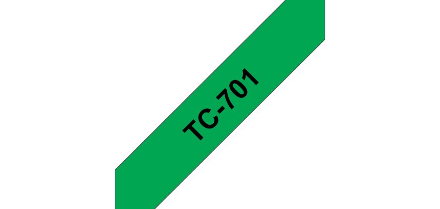 Brother TC-701 ruban d'étiquette Noir sur vert