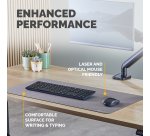 Fellowes Computer Desk Mat with Non-Slip Base Breyta Desk Mat with Antibacterial Protection Grey