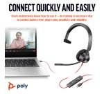 HP Poly Blackwire 3310 Monaural USB-C Headset +USB-C/A Adapter