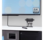 StarTech.com 2-Port 8K HDMI Switch, HDMI 2.1 Switcher 4K 120Hz HDR10+, 8K 60Hz UHD, HDMI Videoschakelaar 2 In 1 Out, Automatisch of Handmatig Schakelen, Inc. Power Adapter en Afstandsbediening