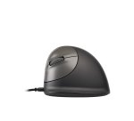 R-Go Tools Souris Ergonomique R-Go HE Break avec logiciel de pause, gaucher, grand (longueur de la main > 185 mm), filaire, noir