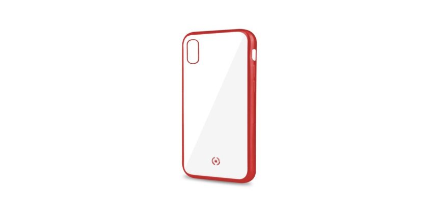 Celly Laser Matt custodia per cellulare 15,5 cm (6.1") Cover Trasparente, Rosso