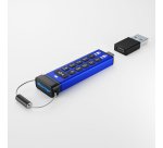 iStorage datAshur PRO+C 512GB | Secure USB Type-C Memory Stick | FIPS 140-3 Level 3 pending | PIN protected | Type C-A adapter included.