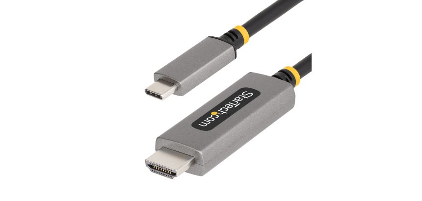 StarTech.com Câble Adaptateur USB-C vers HDMI de 3m, 8K 60Hz, 4K 144Hz, HDR10, Câble Vidéo USB Type-C vers HDMI 2.1, Compatible USB-C DP Alt Mode/USB4/Thunderbolt 3/4 - Ordinateur Portable USB-C vers Moniteur HDMI