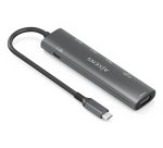 AISENS USB-C Dock 7 en 1, USB-C A, 1x HDMI, 2x USB-A USB2.0, 1x USB-A USB3.0, 1x USB-C PD 100W, 1x SD, 1x MicroSD, Gris, 15cm