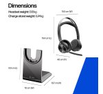 HP Poly Voyager Focus 2 Microsoft Teams Certified USB-C-C Headset +USB-C/A Adapter +Charging Stand