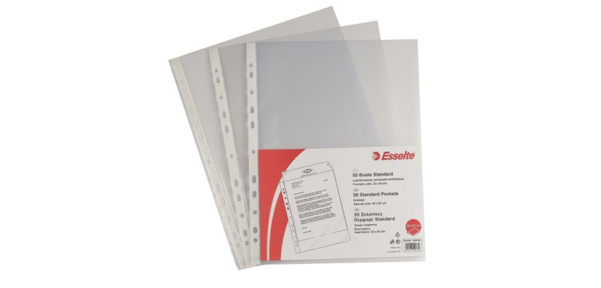 Esselte Buste perforate STANDARD - PPL antiriflesso - f.to A4 - conf.25 pz