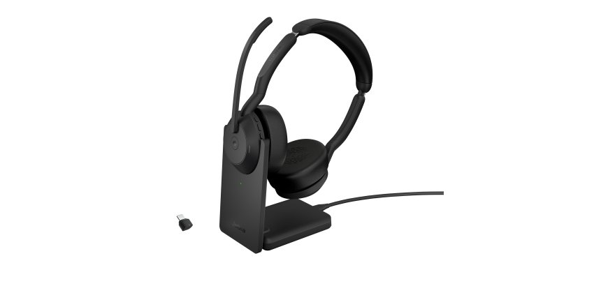 Jabra Evolve2 55 Auriculares Inalámbrico y alámbrico Diadema Oficina/Centro de llamadas Bluetooth Base de carga Negro