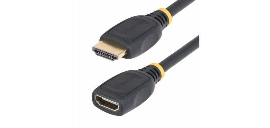 StarTech.com Câble d'Extension HDMI 2.0 de 1 m, Câble HDMI Haut Débit, 4K 60Hz, Câble d'Extension HDMI Mâle vers Femelle, Adaptateur HDMI M/F