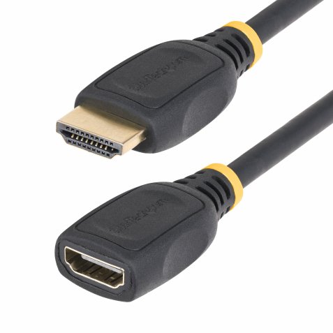 StarTech.com 1m HDMI 2.0 Verlengkabel, High Speed HDMI Port Saver Kabel, 4K 60Hz, HDMI Male naar Female HDMI Adapter Kabel, HDMI Extender, M/F