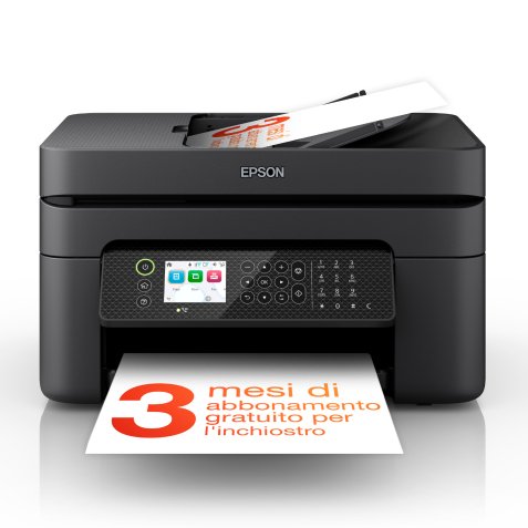 Epson WorkForce WF-2950DWF stampante multifunzione A4 getto d'inchiostro (stampa, scansione, copia), Display LCD 6.1cm, ADF, WiFi Direct, AirPrint, 3 mesi di inchiostro incluso con ReadyPrint