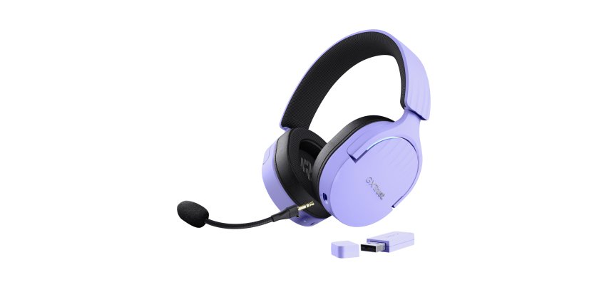 Trust GXT 491P FAYZO Casque Avec fil &sans fil Arceau Gaming USB Type-A Bluetooth Noir, Violet