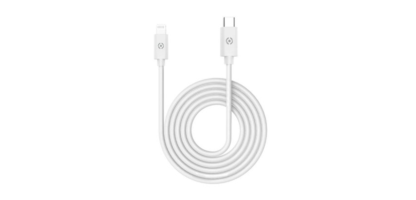 Celly USBLIGHTTYPECWH cable de teléfono móvil Blanco 1 m USB C Lightning