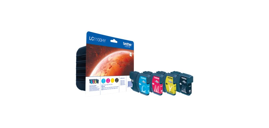 Brother LC1100  (LC1100HYVALBP) Pack Cartucho original negro + tricolor de capacidad estándar