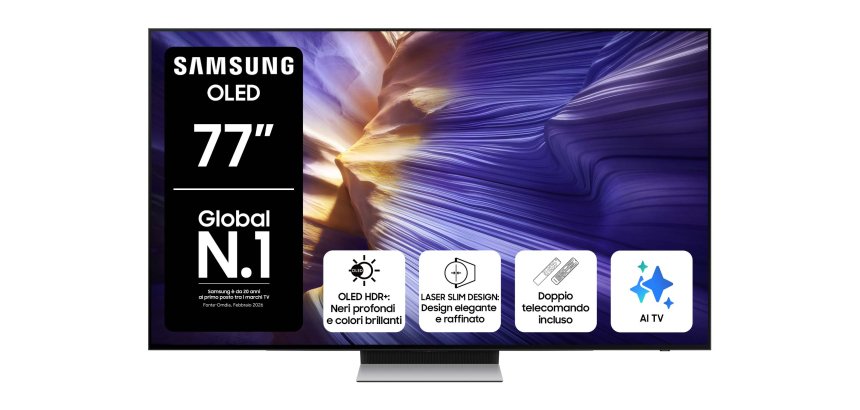 Samsung QE77S90FAEXZT TV 195.6 cm (77") 4K Ultra HD Smart TV Wi-Fi Black